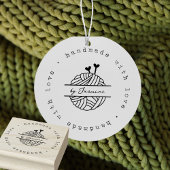 Handgemaakt met Love Knit Small Business Custom Rubberstempel