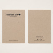 Handgemaakt met Love Kraft Earring Display Kaart (Voorkant /achterkant)