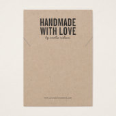 Handgemaakt met Love Kraft Ketting Display Kaart (Voorkant)