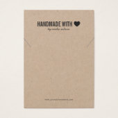 Handgemaakt met Love Kraft Ketting Display Kaart (Voorkant)