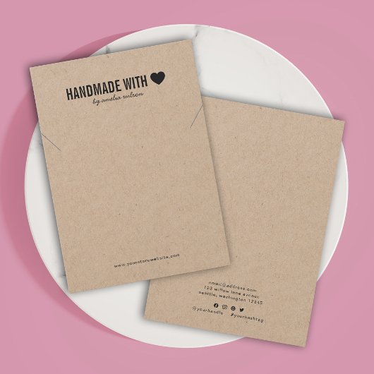 Handgemaakt met Love Kraft Ketting Display Kaart