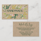 Handgemaakt met Love Kraft Spring Blooms Arrangeme Visitekaartje (Voorkant / Achterkant)