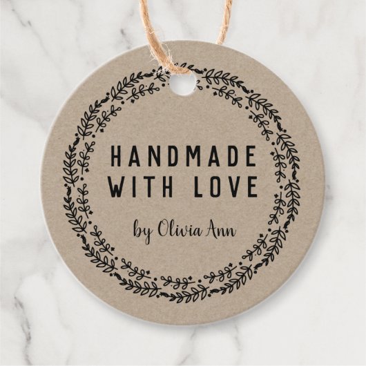 Handgemaakt met Love | Labels voor gepersonaliseer (Voorkant)