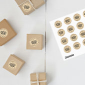 Handgemaakt met Love Logo Rustic Ronde Sticker