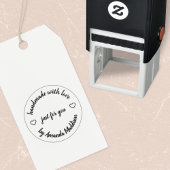 Handgemaakt met Love | Modern Heart Maker Name Zelfinktende Stempel