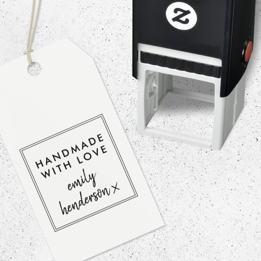 Handgemaakt met Love | Modern minimalistisch stijl Zelfinktende Stempel