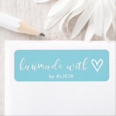 Handgemaakt met Love | Monogramlabel voor deegware Etiket (Insitu)