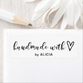 Handgemaakt met Love | Monogramlabel voor deegware Etiket (Insitu)