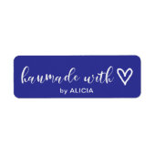 Handgemaakt met Love | Monogramlabel voor deegware Etiket (Voorkant)
