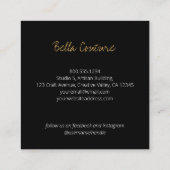 Handgemaakt met Love Oversized Typography Zwart Vierkante Visitekaartje (Achterkant)