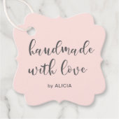 Handgemaakt met Love Pastel Product Labels (Voorkant)