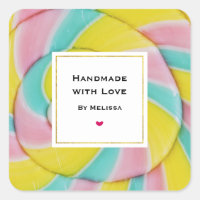 Handgemaakt met Love Pastel Rainbow Spiral Snoep