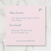 Handgemaakt met Love Pink en Blue Yarn Craft Bedankjes Labels (Achterkant)