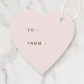 Handgemaakt met Love Pink Heart Bedankjes Labels (Achterkant)