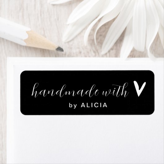 Handgemaakt met Love product Pastel Monogram Label (Insitu)