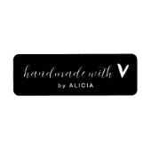 Handgemaakt met Love product Pastel Monogram Label (Voorkant)