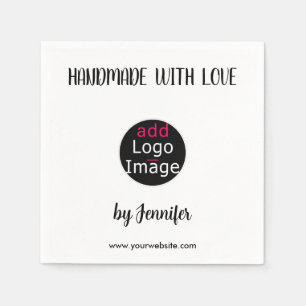 Handgemaakt met Love Professional White Servet