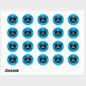 Handgemaakt met Love Ronde Sticker (Vel)