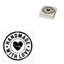 Handgemaakt met Love Rubber Stamp Rubberstempel