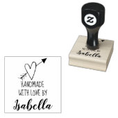 Handgemaakt met Love Rubber Stamp Rubberstempel (Gestempeld)