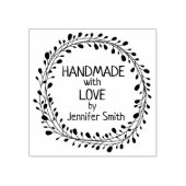 Handgemaakt met Love, Rubberstempel (Afrduk)