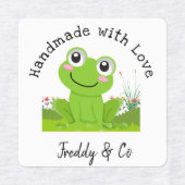 Handgemaakt met Love Schattige Frog Labels (Design 2)