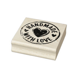 Handgemaakt met Love Schattige Heart Stamp Rubberstempel