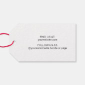 Handgemaakt met Love Script Typografie Cadeaulabel (Achterkant Horizontaal)