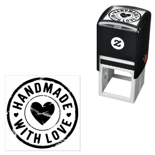 Handgemaakt met Love Self Inking Stamp Zelfinktende Stempel (In situ)
