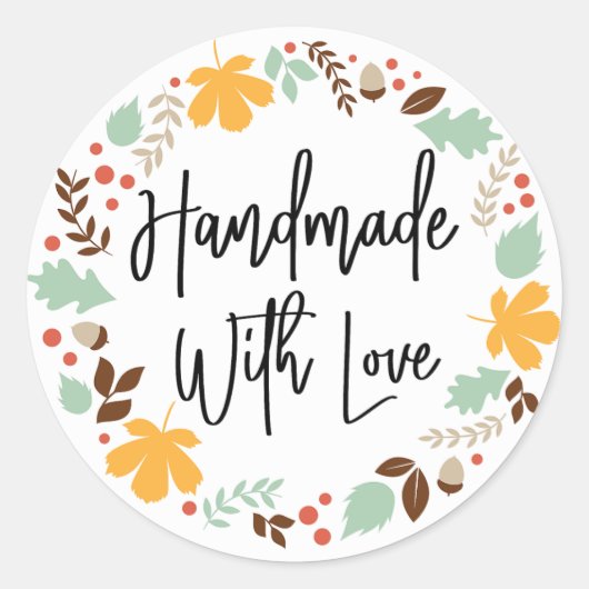 Handgemaakt met Love Small Business Stickers (Voorkant)