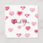 Handgemaakt met Love Small Business Vierkante Visitekaartje (Achterkant)