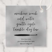 Handgemaakt met Love Square Crochet Bedankjes Labels (Achterkant)