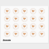 Handgemaakt met Love Sticker - Hart (Vel)