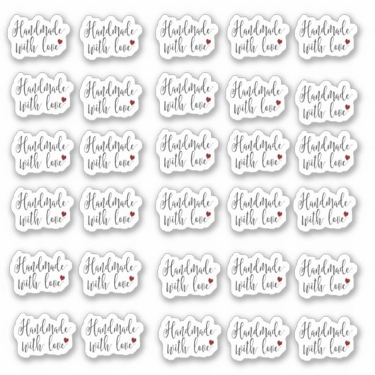 Handgemaakt met Love Stickers (Voorkant)