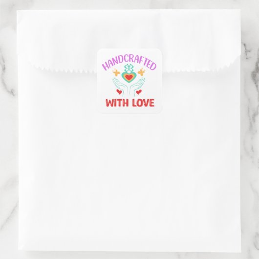 Handgemaakt met Love Stickers (Tas)