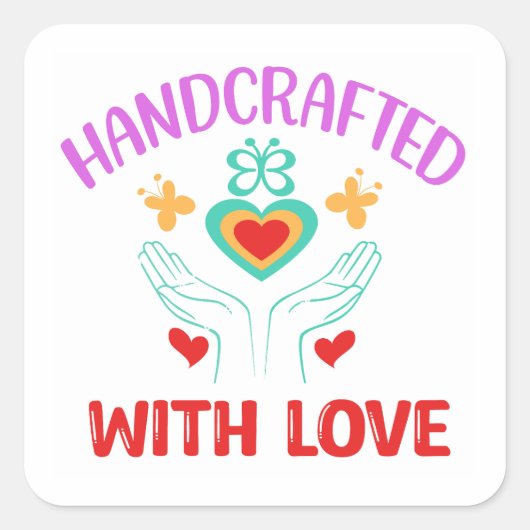 Handgemaakt met Love Stickers (Voorkant)