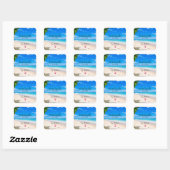 Handgemaakt met Love Sun Sand en Surf Photography Vierkante Sticker (Vel)