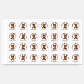 Handgemaakt met Love Teddy Bear Cute Personated Labels (Vel)