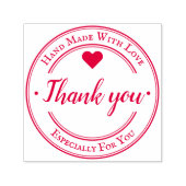 Handgemaakt met Love Trendy Business Zelfinktende Stempel (Design)