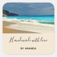 Handgemaakt met Love Turquoise Blue Zee Tropical