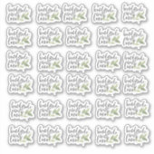 Handgemaakt met Love Vinyl Sticker (Voorkant)