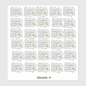 Handgemaakt met Love Vinyl Sticker (Vel)