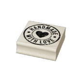 Handgemaakt met Love Wood Art Rubber Stamp Rubberstempel (Stempel)