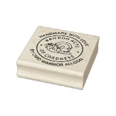 Handgemaakt met Love Wood Art Stamp Rubberstempel (Stempel)