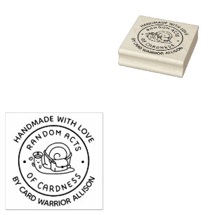 Handgemaakt met Love Wood Art Stamp Rubberstempel