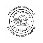 Handgemaakt met Love Wood Art Stamp Rubberstempel (Afrduk)