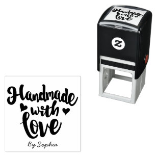 Handgemaakt met Love Zelfinktende Stempel