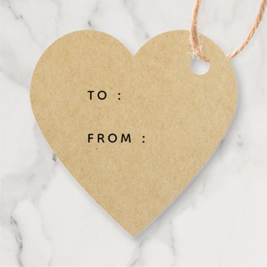 Handgemaakt met Love Zwart Script Kraft Heart Bedankjes Labels (Achterkant)