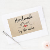 Handgemaakt met op maat gemaakt voor het liefdeskr rechthoekige sticker (Envelop)