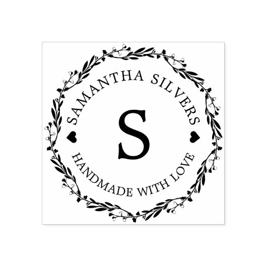 Handgemaakt met op maat gepersonaliseerd monogram rubberstempel (Afrduk)